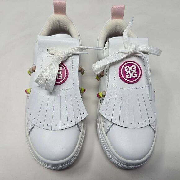 G/FORE KILTIE STUD DURF LIMITED EDITION GOLF SHOES WHITE PINK WOMENS 6 NEW OTHER - Picture 2 of 5